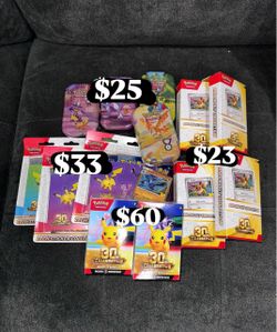 30th Celebration Booster Bundle Tech Sticker Knock out mini tin