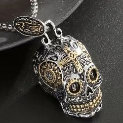 🔥MECHANICAL SKULL 💀 NECKLACE