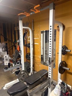 Full weight Rack-weights and bench included