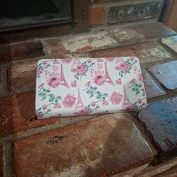 Paris Themed Zipper Clutch