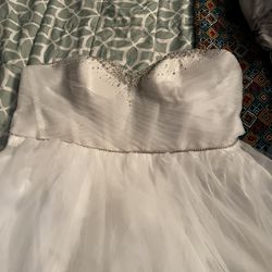 Strapless Full Length Wedding Dress