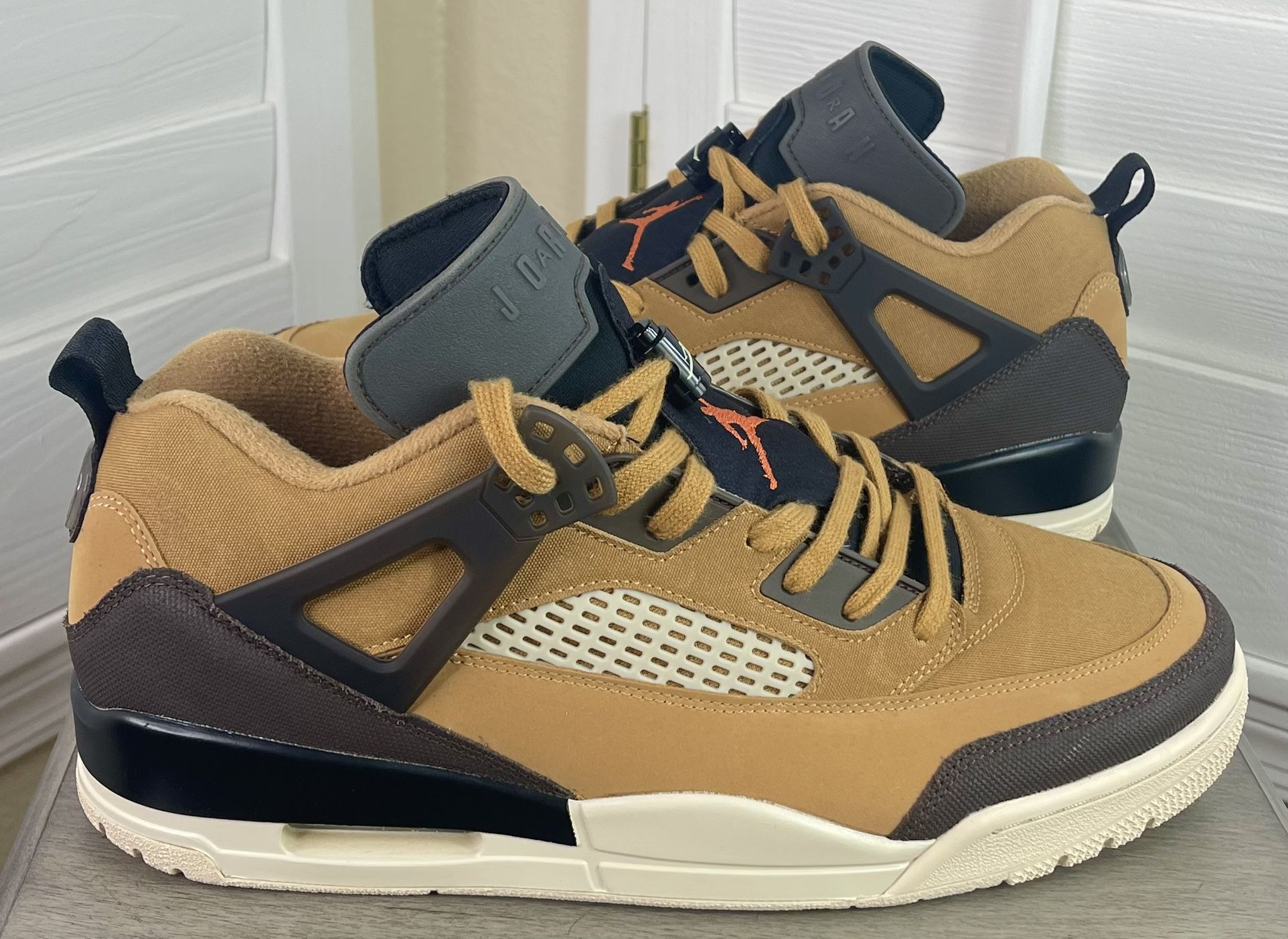 Nike Jordan Spizike Low Flax Baroque Brown/Black Sneakers - FQ1759-202 - Men's Size 13 - New