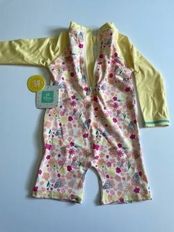 12 Month Baby Girl Disney Baby Winnie the Pooh UPF 50+ Long Sleeve Swimsuit One Piece Romper