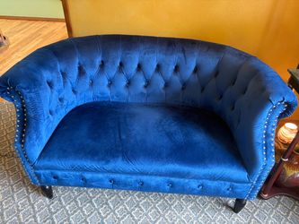 Mercer41 Charlotte 51.5" Velvet Chesterfield Loveseat