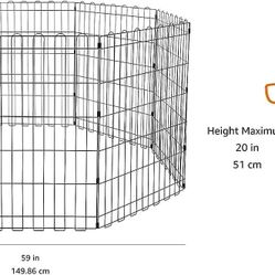 Foldable Octagonal Metal Exercise Pet Play Pen for Dogs 30" high 