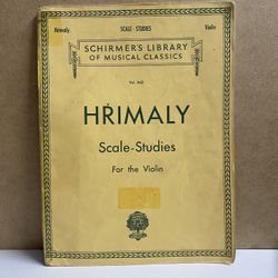 Schhirmer’s Library If Musical Classics Vol. 842 Hrimarly Scale-Studies For The Violin