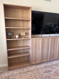 IKEA BILLY Bookcases + TV Storage Cabinet Set