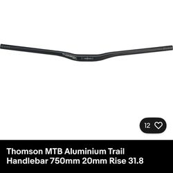 Thomson Handlebar 750mm 20mm Rise 31.8