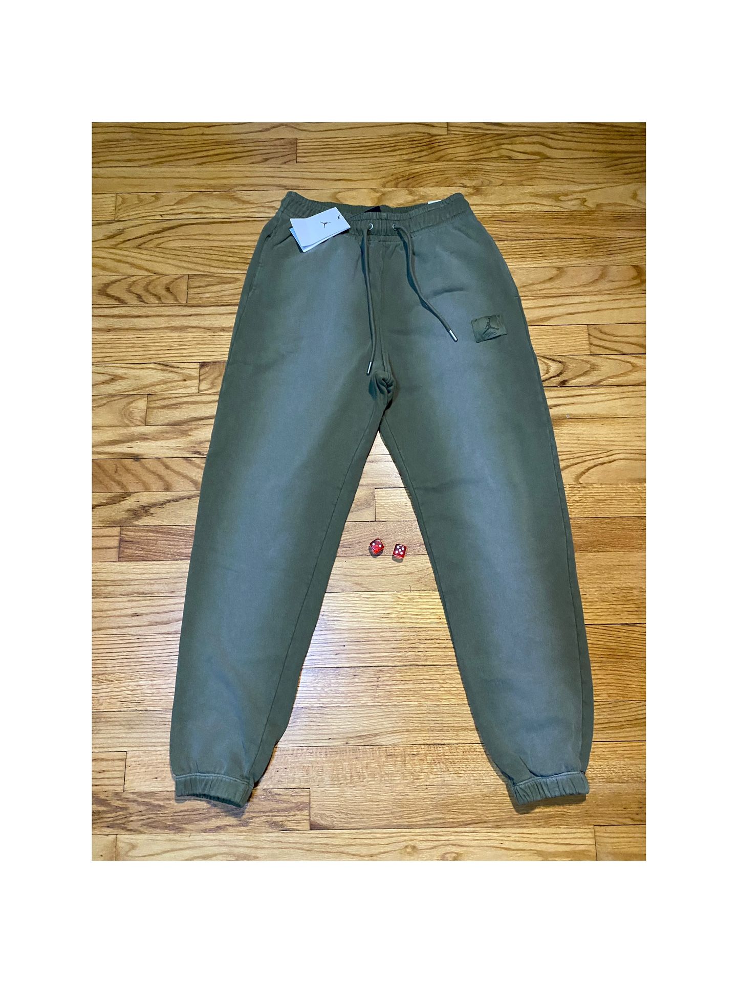 Jordan Flight Fleece Jogger Pants faded olive green Men’s sz S NEW!!