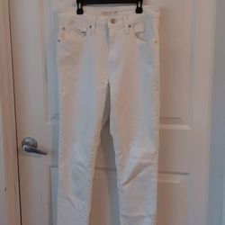 White Skinny High Rise Size 30 Men Levi Jeans