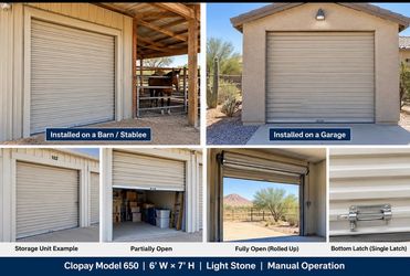 6’ x 7’ Roll-Up Garage Door – Barn / Shop / Storage – NEW