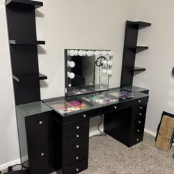 Vanity W/ Shelves & Drawers