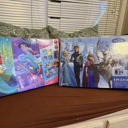 A Break From Screen Time With The 16 Puzzles Disney Princess And Disney Frozen Complete