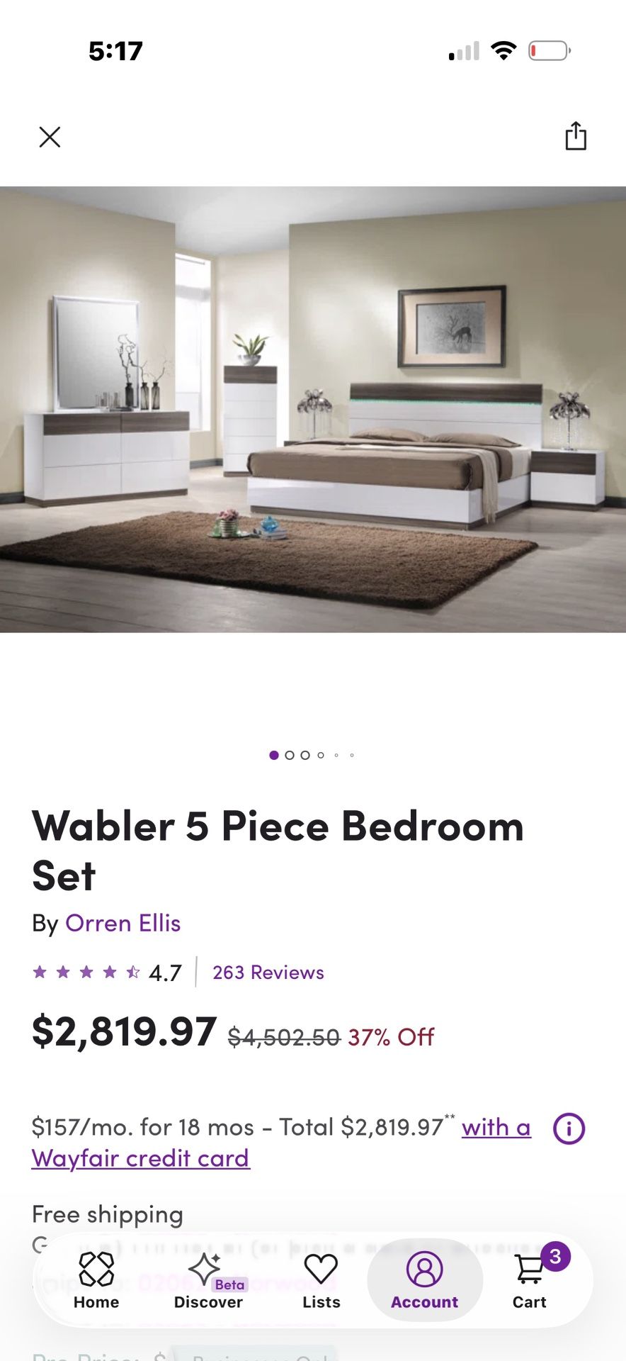 3 Piece Bedroom Set