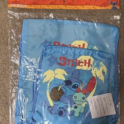 Disney Lilo & Stitch Blue Drawstring Cinch Bag