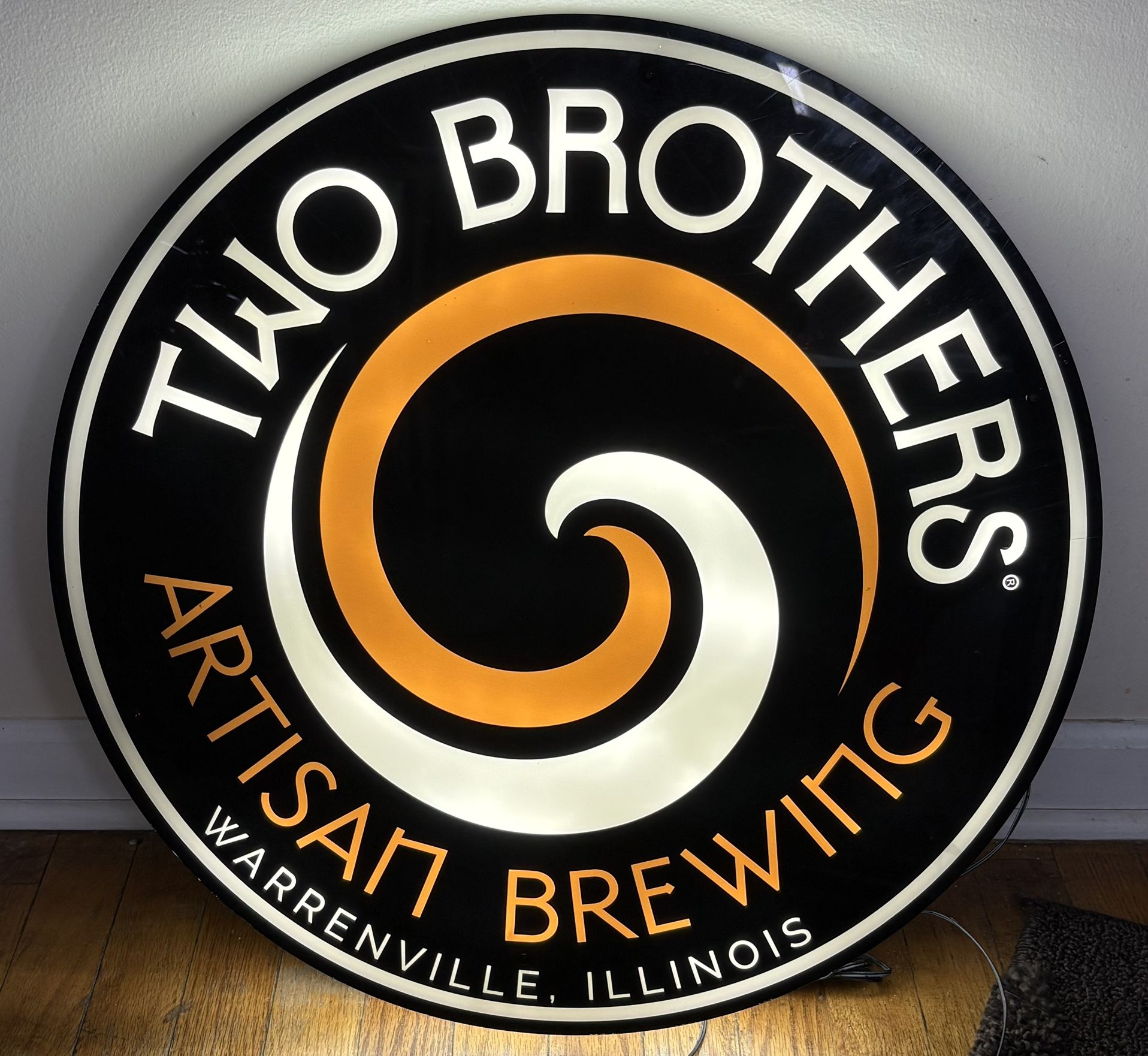 Two Brothers Brewing Warrenville Illinois LED Light Up Sign