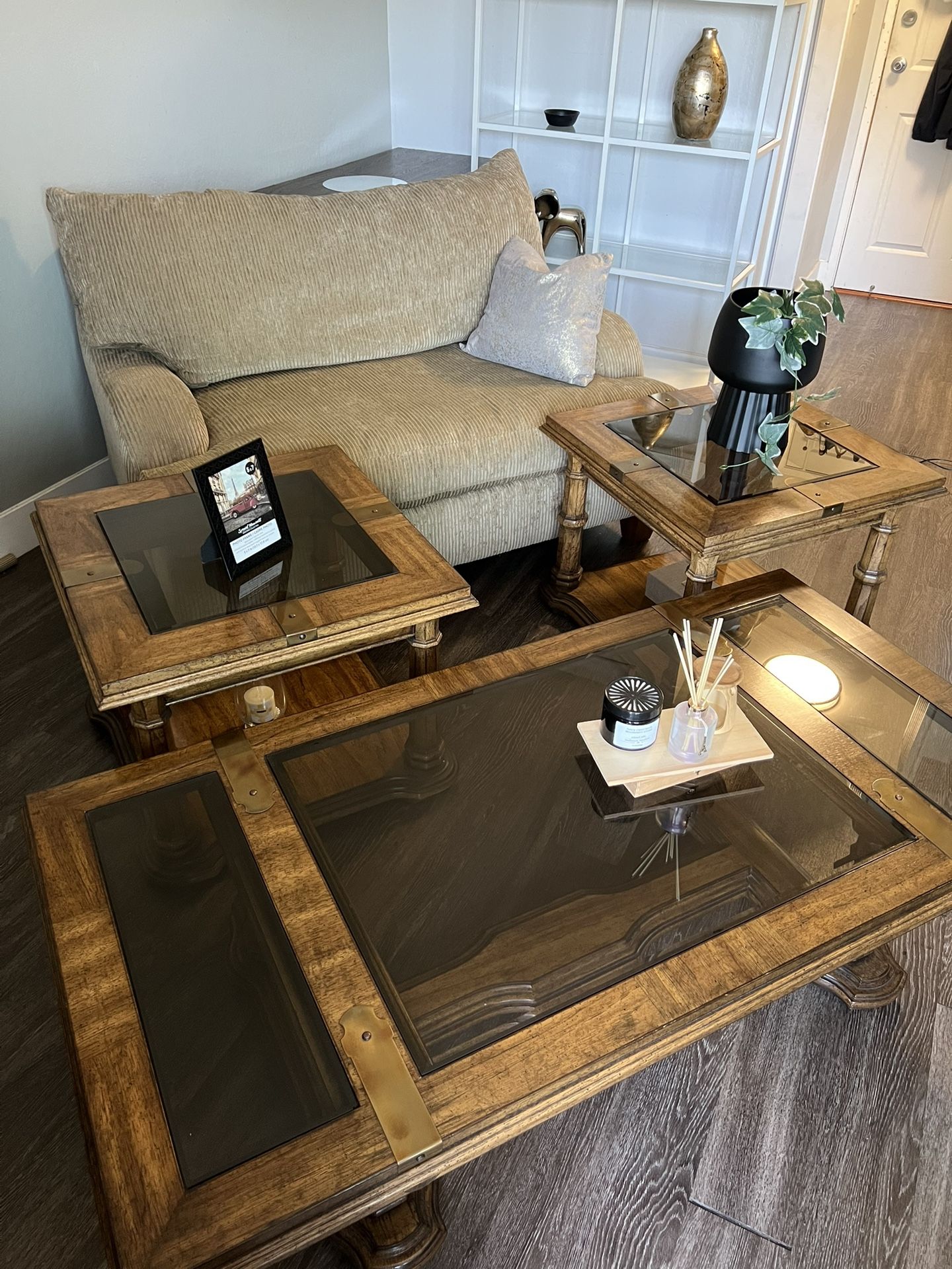 Set 3 Pieces Coffee Table Xtra Long Real Wood $250