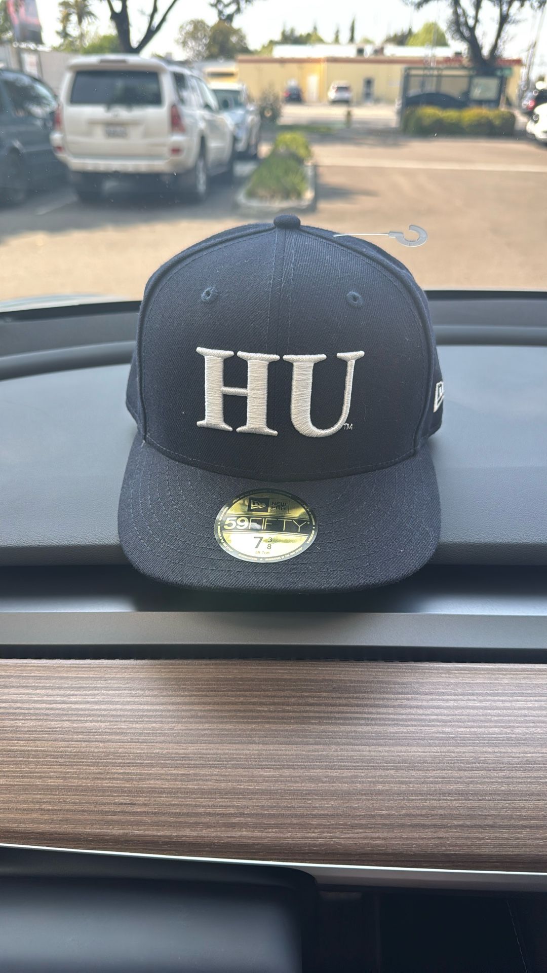 New Era 59Fifty Howard Bison Black And White Fitted Hat Size 7 3/8 New