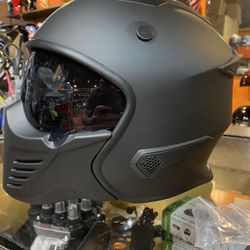Helmet New Flat Black Dot Motorcycle Helmets (scorpion Covert Style Look )$120