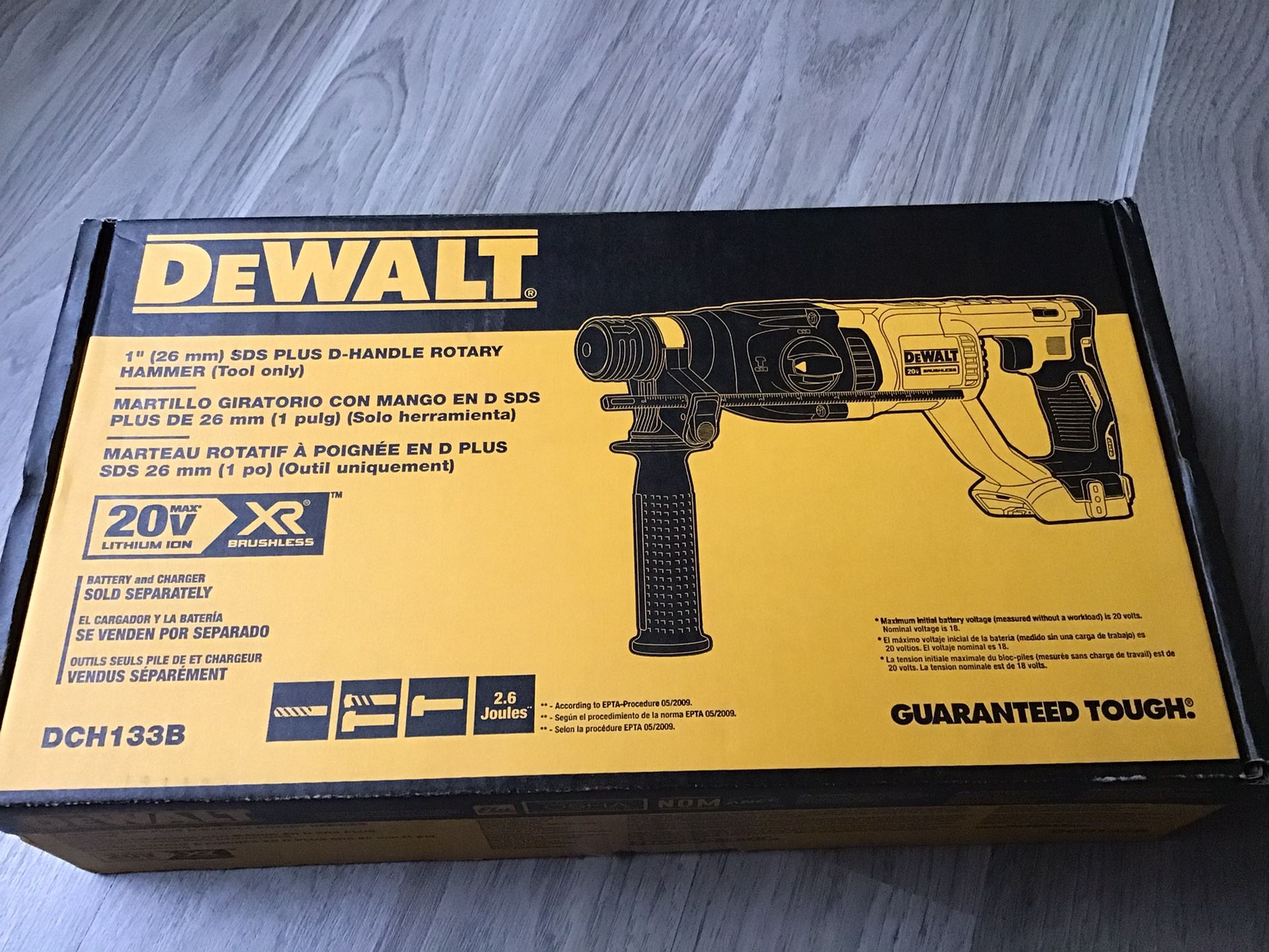 New  DEWALT 20-Volt MAX Cordless Brushless 1 in. SDS Plus D-Handle Concrete & Masonry Rotary Hammer (Tool-Only)