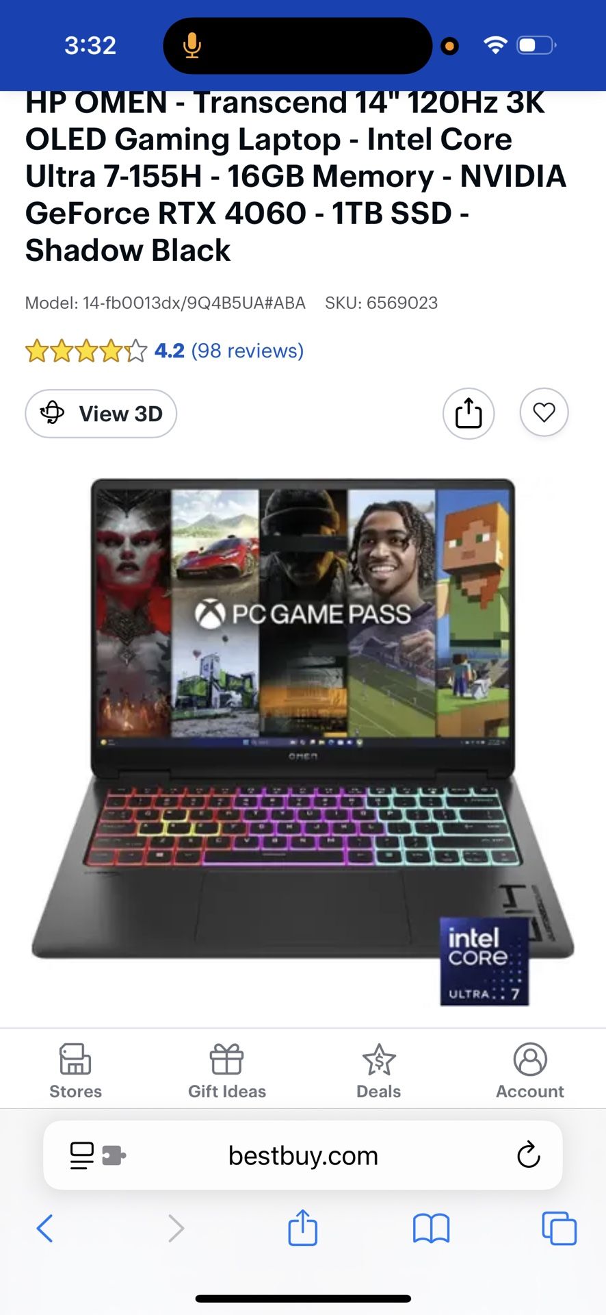 Hp omen Transcend 14 Oled 