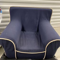 Pottery Barn Toddler/Kids Anywhere Chair Navy/Tan 