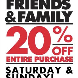 Big Lots Friends and Family Event. 