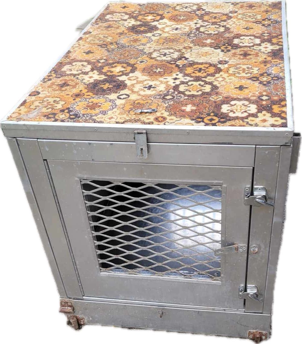 Rare Large Folding Metal Dog Kennel And Grooming Table 
