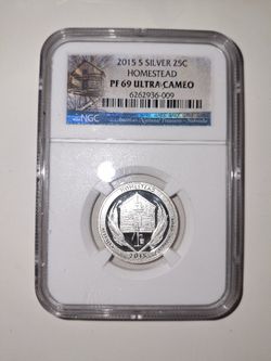 2015 S Silver 25c Homestead Quarter 