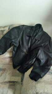 Men's Leather Coat-Large