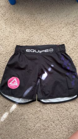 Black and Pink Gracie Barra Equipe No-Gi Shorts Women Girls Size Small