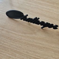 Black Challenger Name Plate 