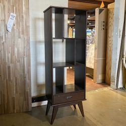 SIMPLI HOME Draper Bookcase in Auburn Brown