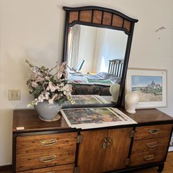 MCM Land Dresser, Armoire Bedframe, Two Nightstands