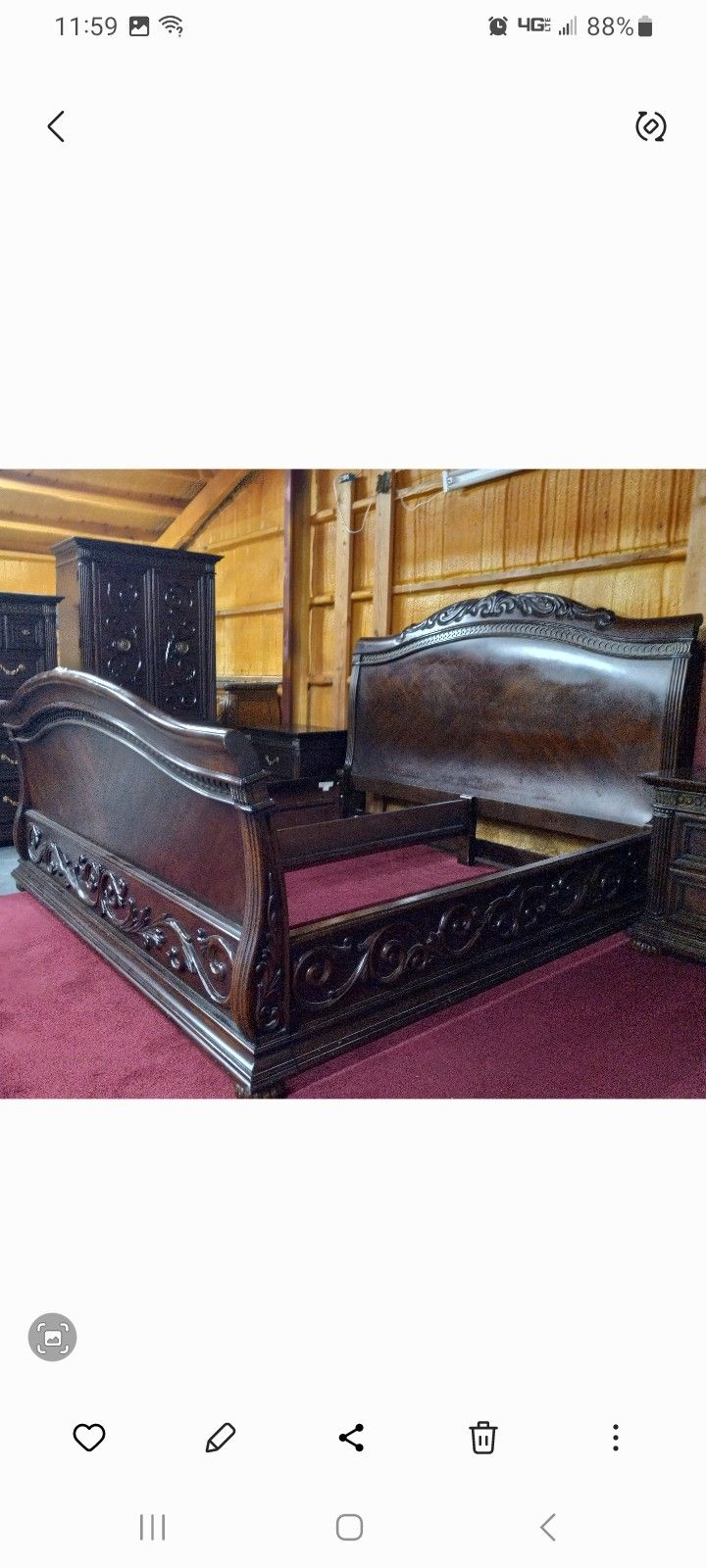 King Sleigh Bedroom Set By American Signature Furniture