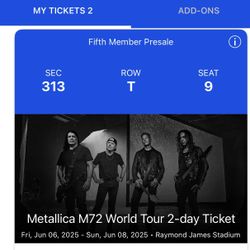METALLICA TAMPA