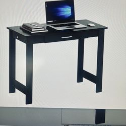 Brand New Residence Desk With Drawer- Dark Wood