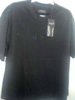 Size: M Kenneth Cole Black Perforated T-Shirt