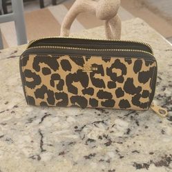 New Coach Leopard Influenced Wallet $50