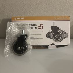 New! HOLKIE Office Chair Wheels - Universal Fit 3 Inch Rollerblade Casters