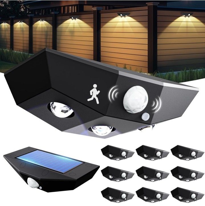 Solar Fence Lights 12 Pack
