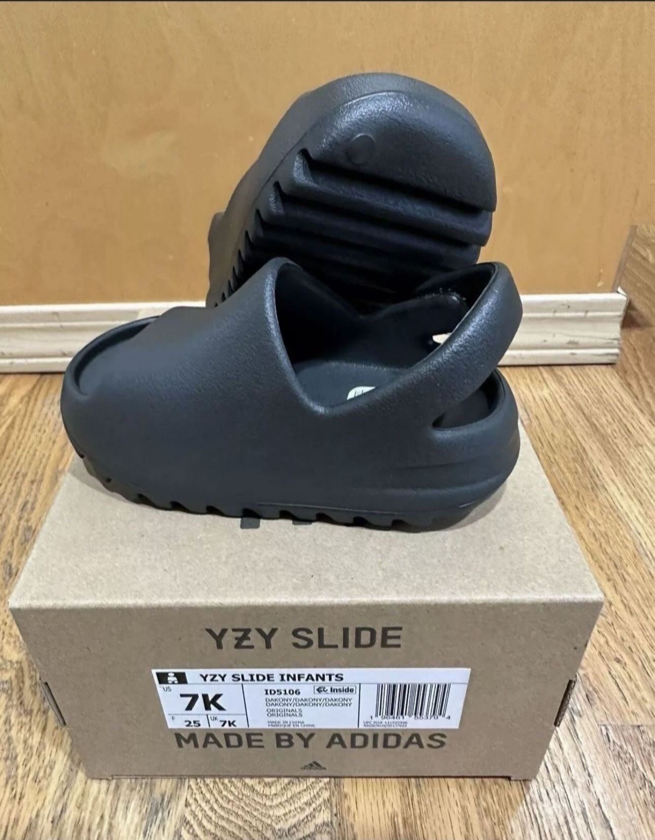 adidas Yeezy Slide Infants size 7K Dark Onyx ID5106 Brand New