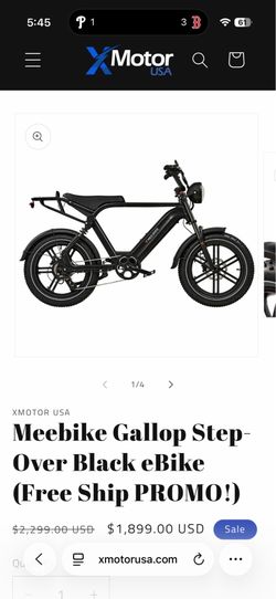 Meebike Gallop Step Over Black eBike