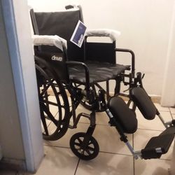 DRIVE WHEELCHAIR 18" WIDTH ELEVATED LEGREST