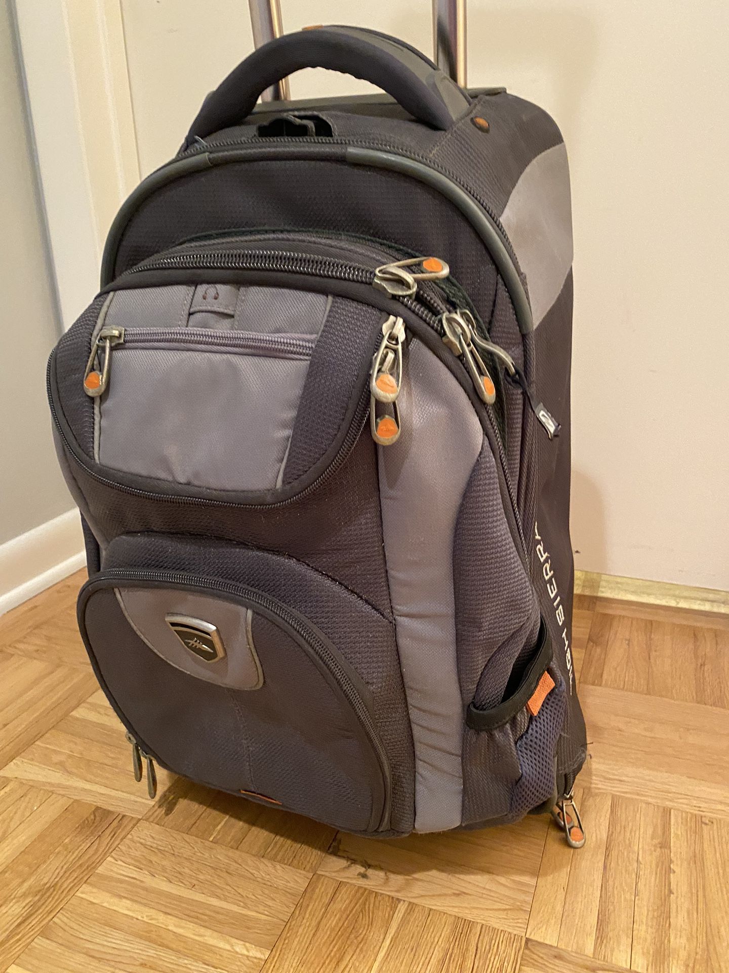 High Sierra Rolling Modular Backpack Travel Carry On Suitcase