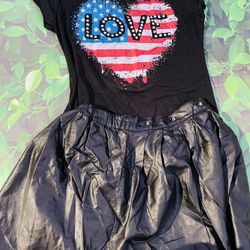 Young Girl Blouse And Skirt  Size 12