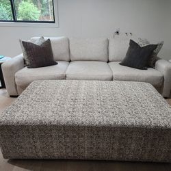 LARGE COUCH & OTTOMAN