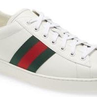 Gucci  White Leather Ace Sneakers  Size 8.5 Us 