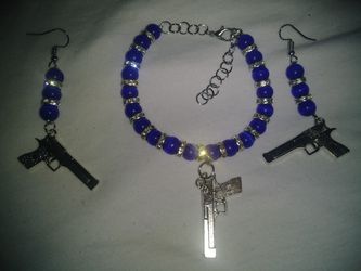 Earrings, bracelet set