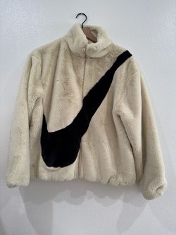 Nike faux fur swoosh jacket